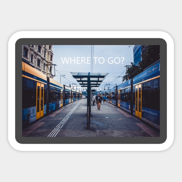 Where to go? Sticker by bluealan